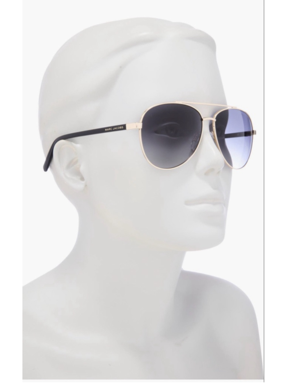 NEW Marc Jacobs 760/S Aviator Sunglasses Gold Black Gray Gradient 60mm